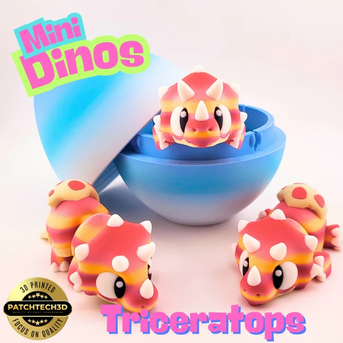 Mini Triceratops With Dino Egg - Image 2