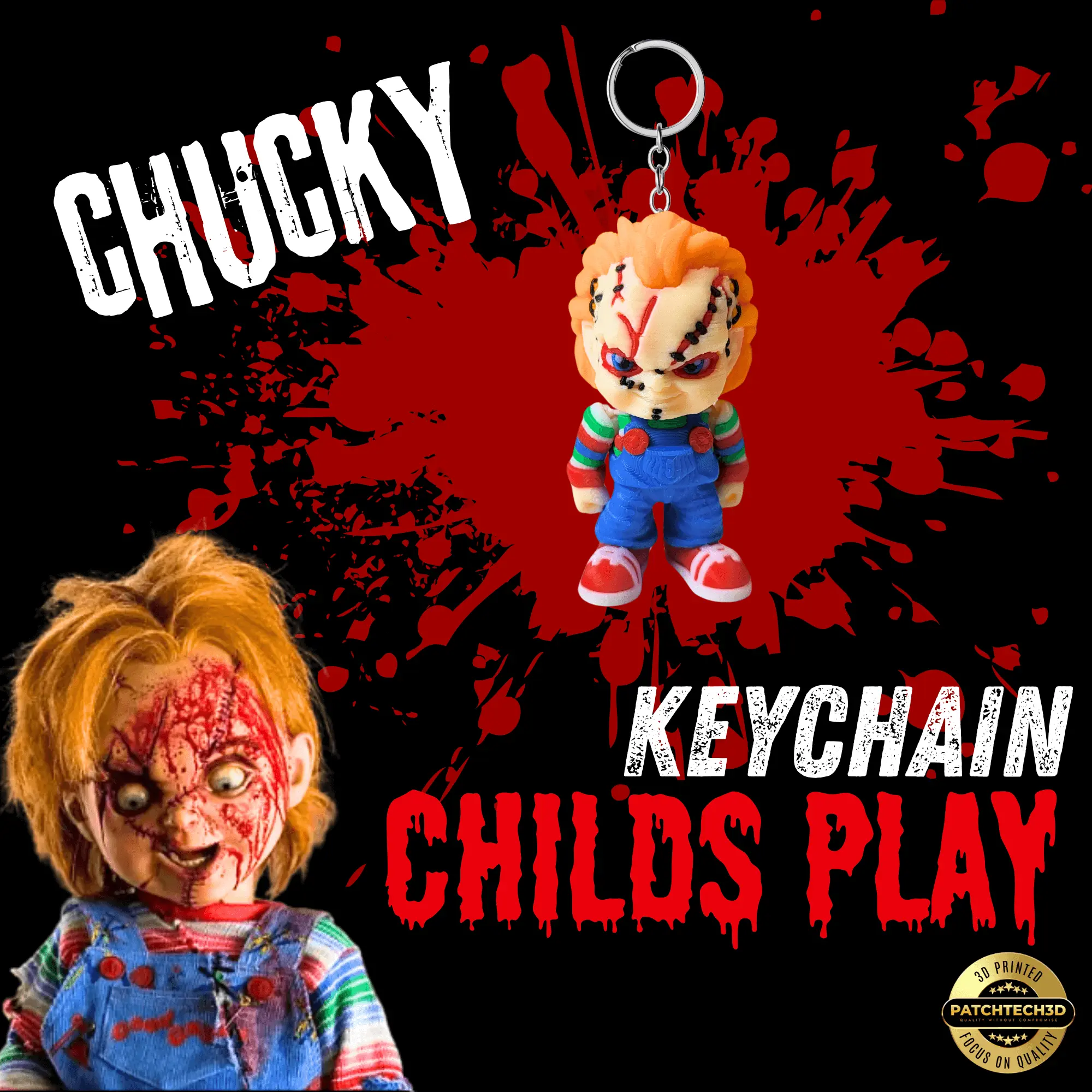 16 Chucky The Killer Doll Keychain - Image 1