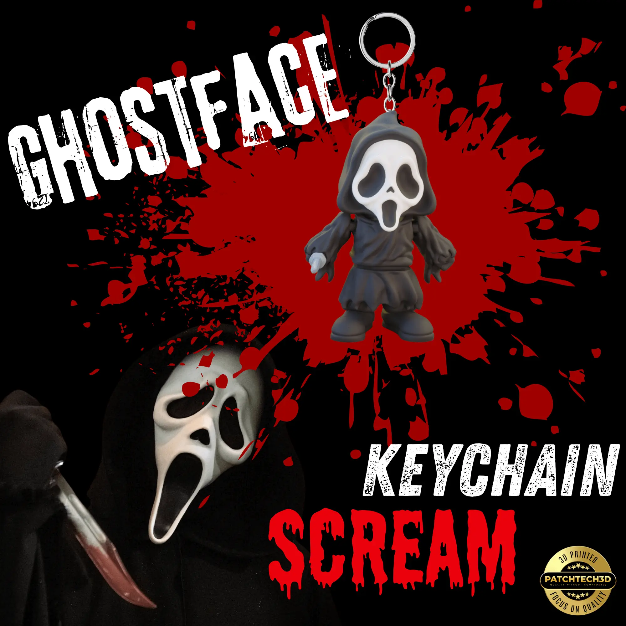 6 Ghostface Keychain - Image 1