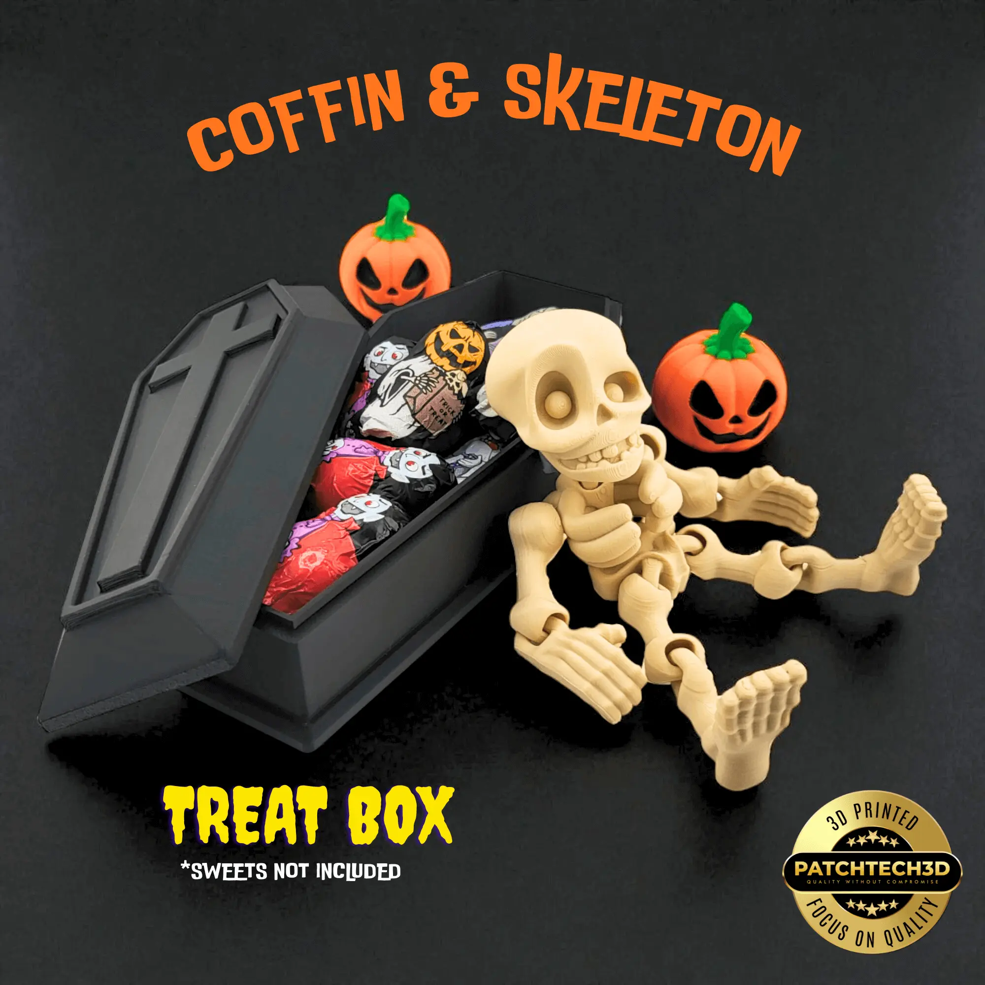 coffin-and-skeleton-1 Coffin Treat Box With Flexi Skeleton - Image 1
